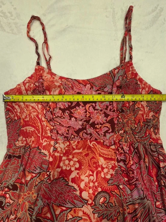 Free Peiple Red Floral Maxi Dress with Spaghetti Straps - Picture 13 of 16